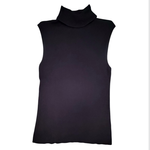 Jones New York Dark Navy Ribbed Turtleneck Tank Top Sweater Size XL - Picture 1 of 7